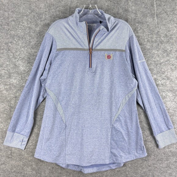 Columbia Tops - Columbia Pullover Womens 2XL Blue Churchill Downs Kentucky Derby 148 OmniWick